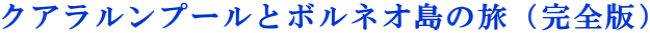 クアラルンプールとボルネオ島の旅（完全版）